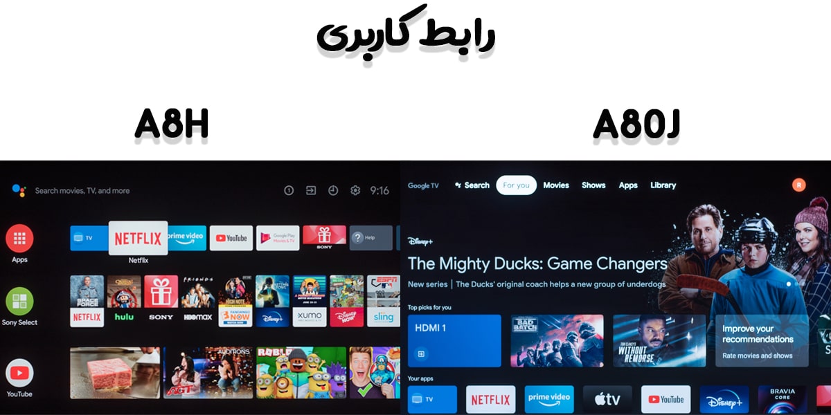 مقایسه سیستم عامل Android TV با Google TV