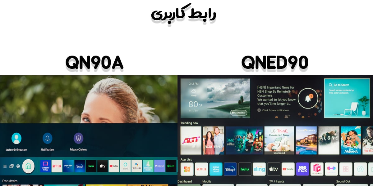 مقایسه سیستم عامل تایزن با گوگل تی‌وی