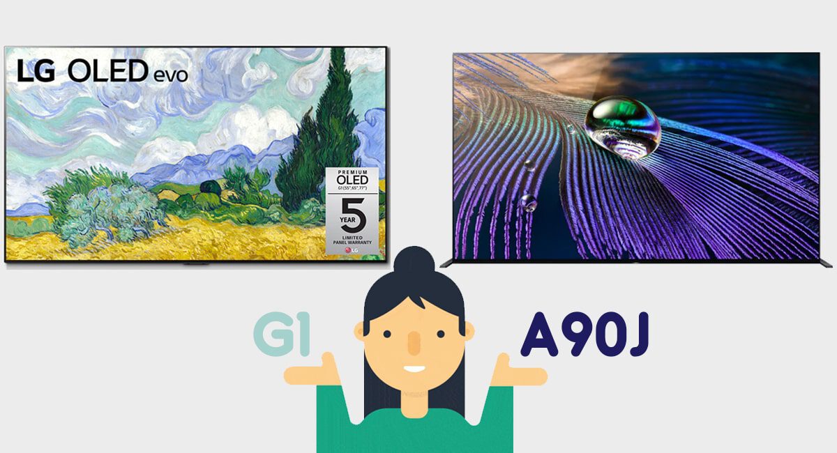 مقایسه تلویزیون الجی G1 با سونی A90J