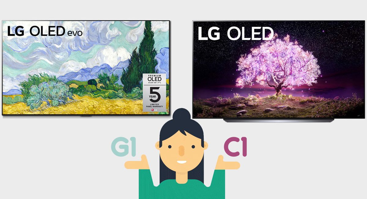 مقایسه تلویزیون الجی G1 با C1