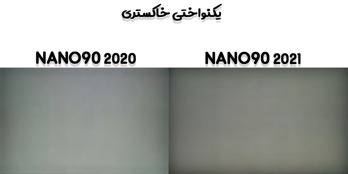 مقایسه یکنواختی خاکستری در تلویزیون NANO90