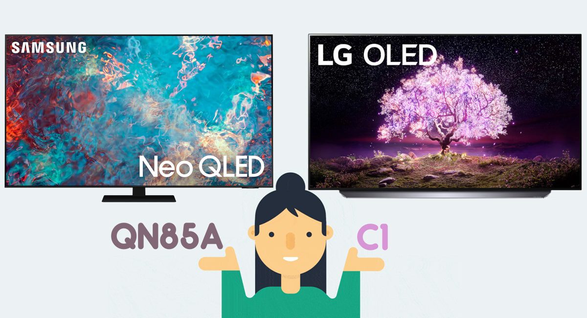 مقایسه تلویزیون سامسونگ QN85A با ال‌جی C1