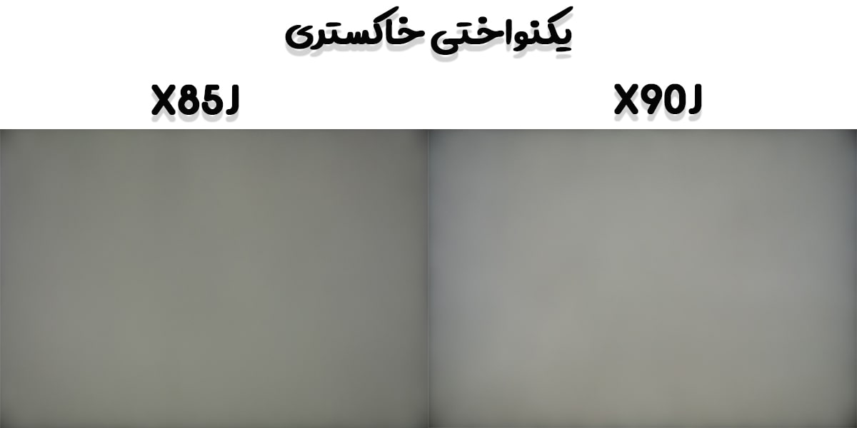 مقایسه یکنواختی خاکستری در X85J با x90J