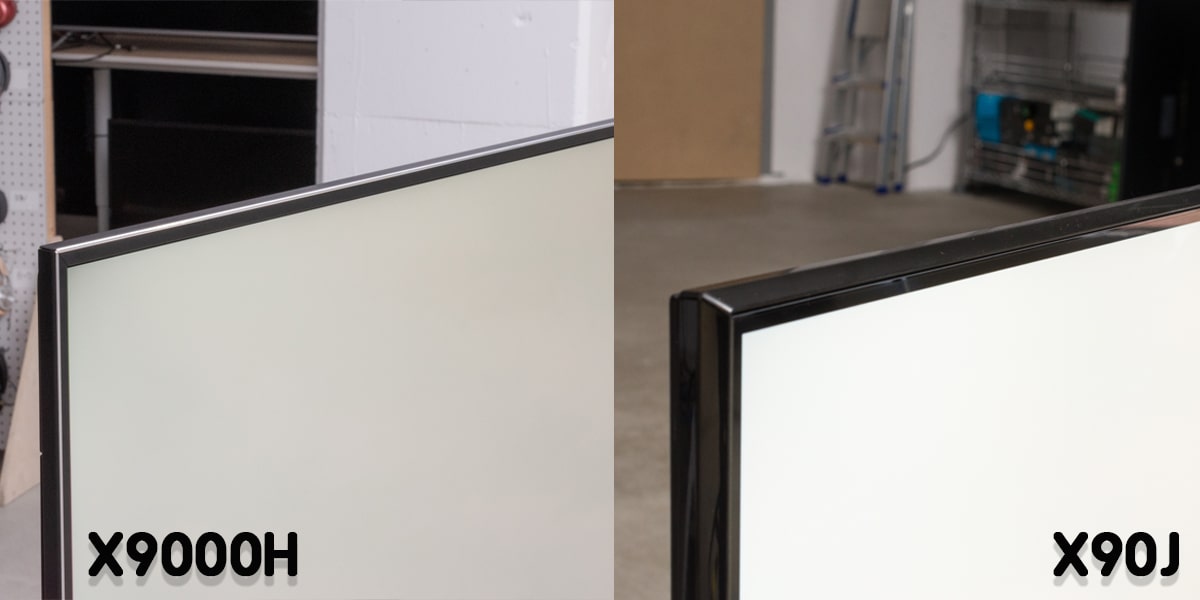 مقایسه تلویزیون X90J با X9000H در طراحی