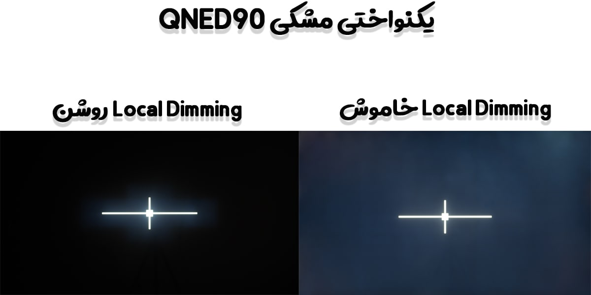 یکنواختی مشکی در تلویزیون QNED90