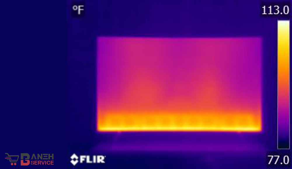 درجه حرارت نمایشگر تلویزیون منحنی سامسونگ