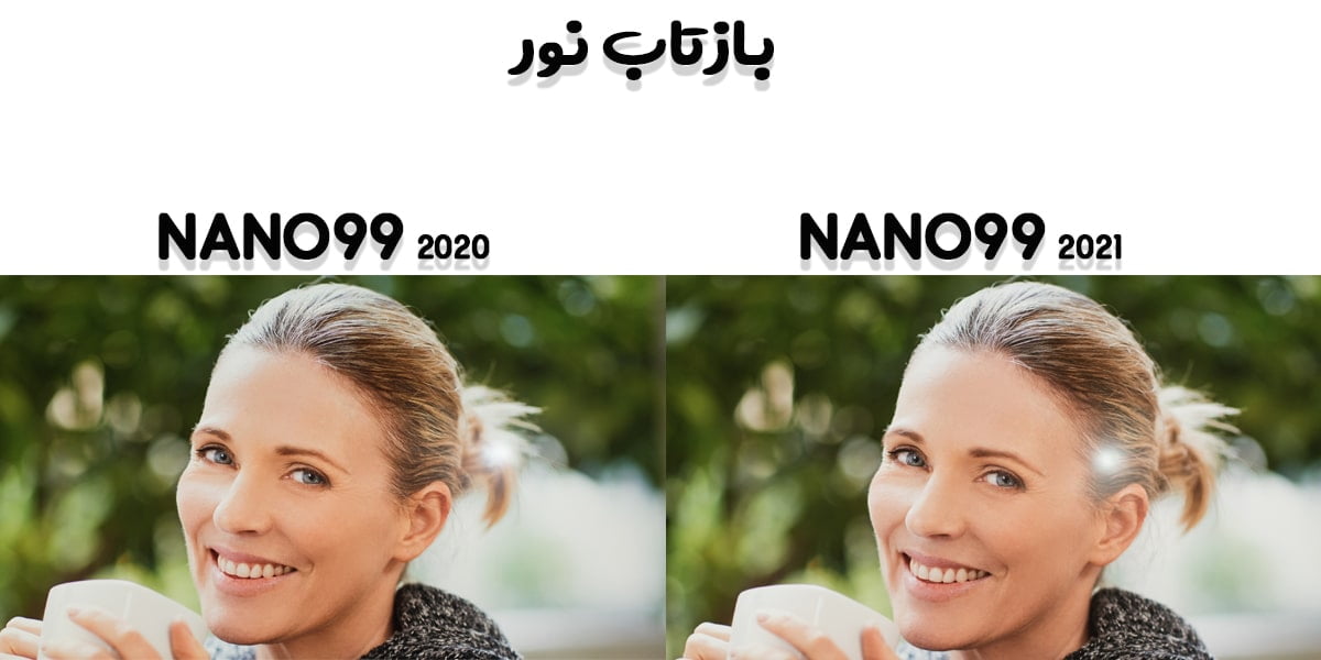 مقایسه تلویزیون NANO99 2021 با NANO99 2020 در بازتاب نور