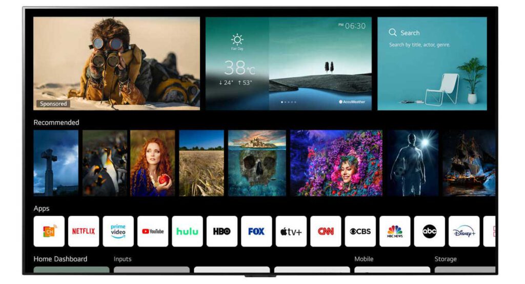  webOS 6.0 در تلویزیون‌های 2021‌ ال جی