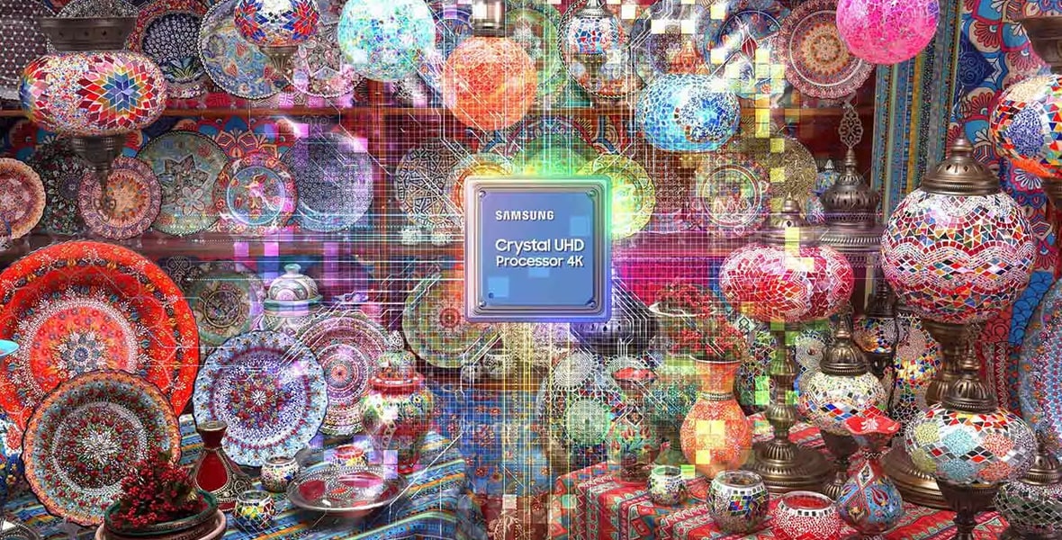 مجهز به پردازنده تصویر Crystal Processor 4K